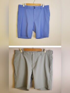 Lot of 2 Peter Millar Crown Crafted Matlock Seersucker Performance Shorts Sz 38